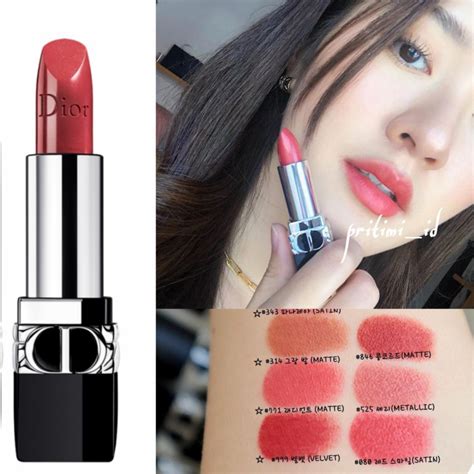 dior lipstick 343 panarea satin|Dior red velvet lipstick.